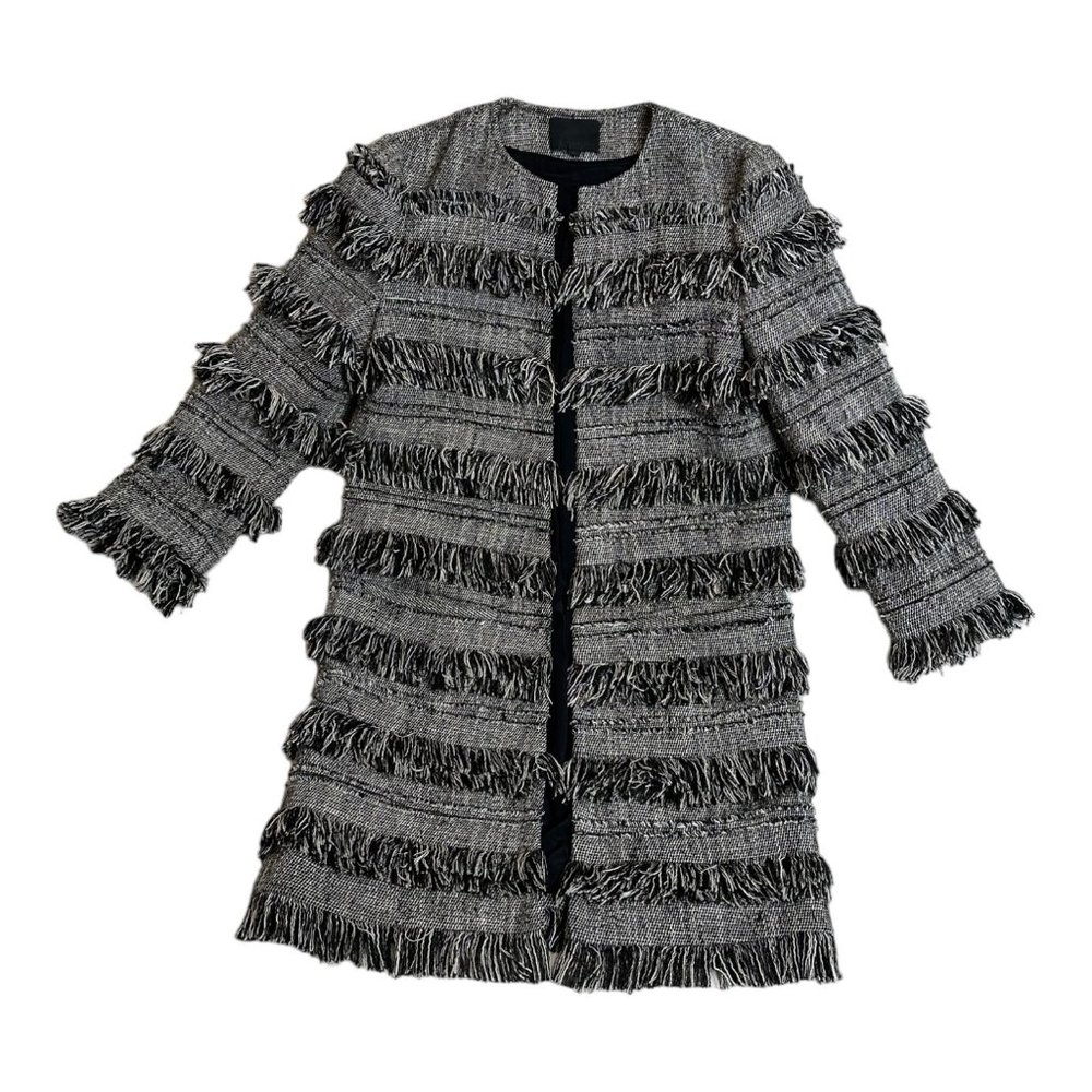 Intermix Fringe Layer Coat Jacket - Size Small